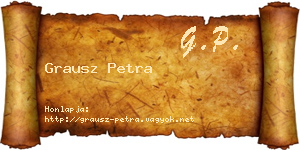Grausz Petra névjegykártya